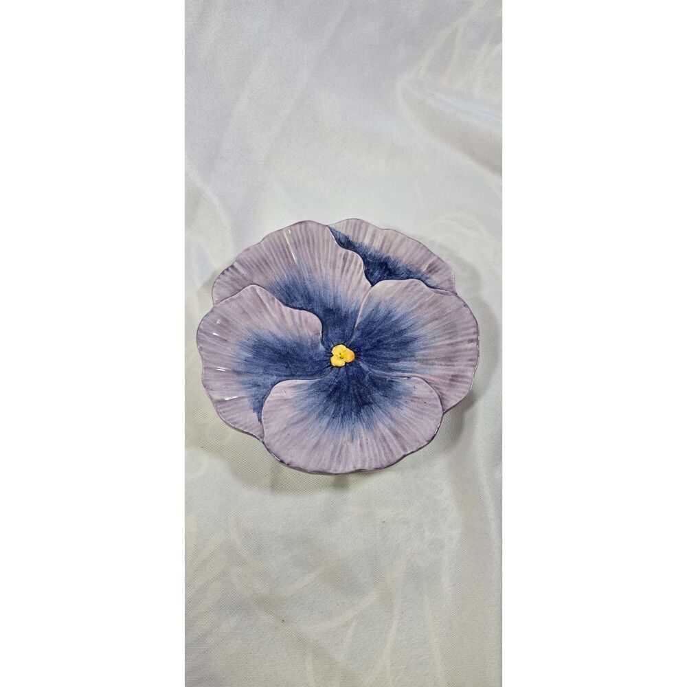 Salute! Italia Pansy Plates 8” Blue